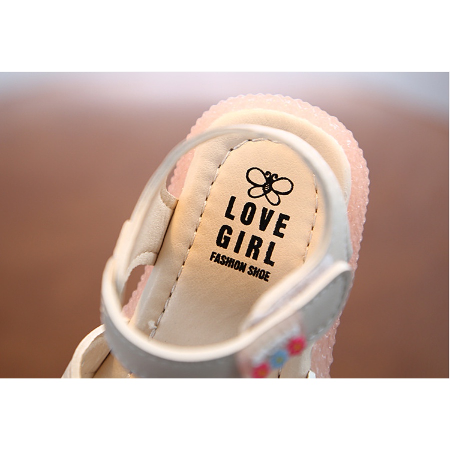 giày búp bê cao cấp cho bé gái 6-36 tháng. Giày quai dán da mềm đẹp cho bé gái tập đi. Dép quai hậu. baby link