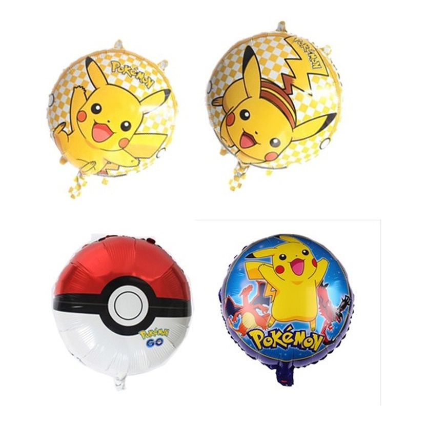 Bong Bóng Lá Nhôm 18 Inch Hình Pikachu Đáng Yêu