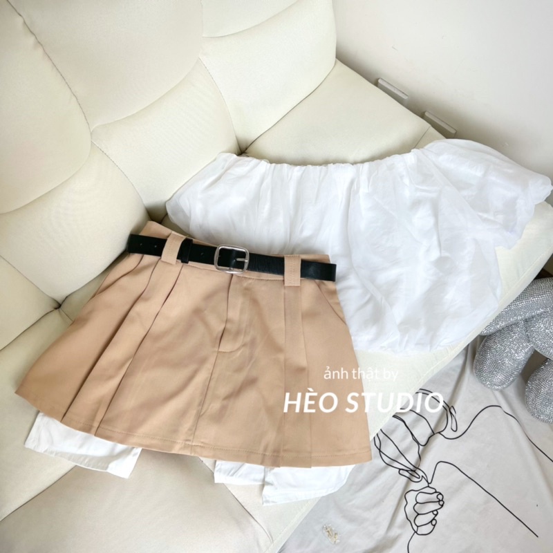 Chân Váy Giả Lộ Túi Kèm Belt Hèo Studio (Ảnh Thật + Video)