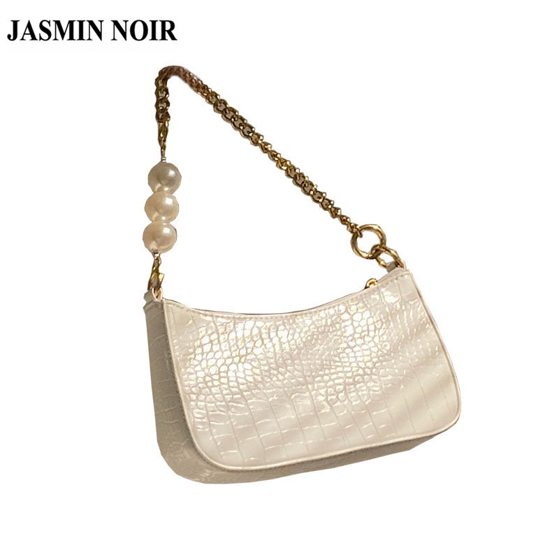 Túi xách đeo vai JASMIN NOIR giả da cá sấu phong cách cổ điển quý phái hợp thời trang