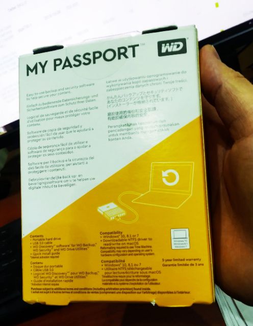 👑 Ổ cứng di động WD 3TB My Passport 2.5 INCH Portable chuẩn 3.0 SATA3 ( 💯 Hàng Chính Hãng )