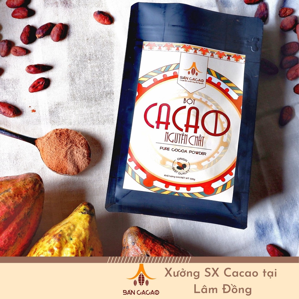 Bột cacao nguyên chất Tỷ lệ bơ 20%, không đường, không chất phụ gia