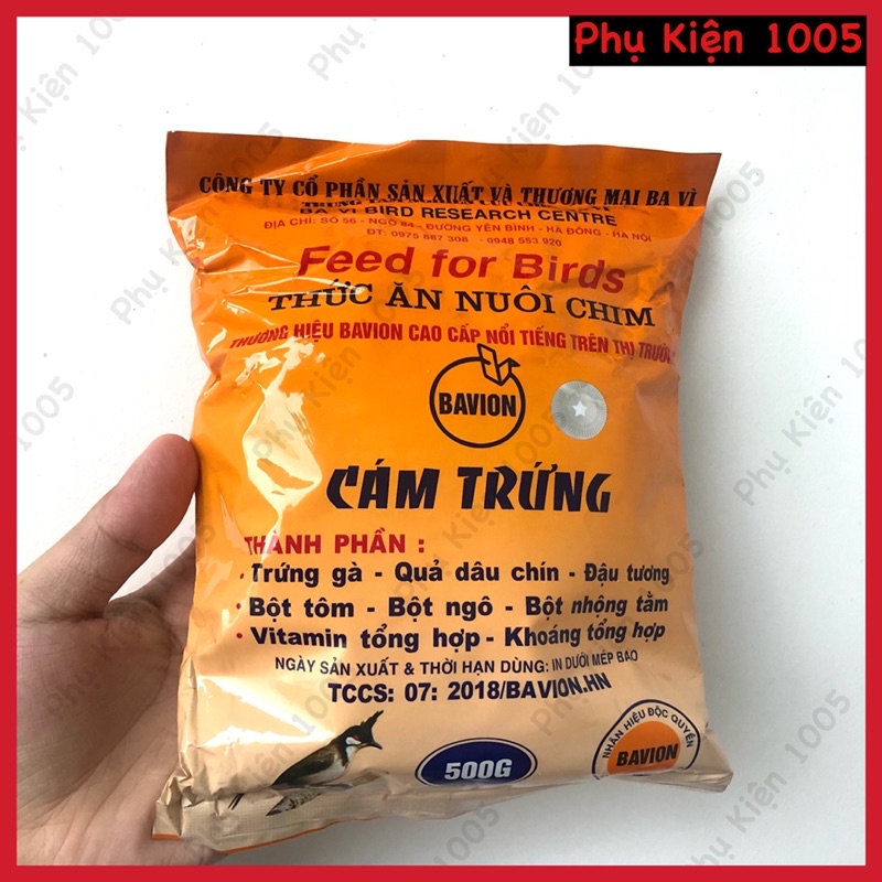 Cám Trứng Tổng Hợp Ba vì Bavion Dành Cho Các Loại Chim Cảnh 500gr - Thức Ăn Cho Chim