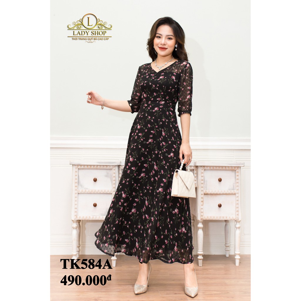 Đầm maxi voan hàng thiết kế Ladyshop mẫu mới 2021 TK584 | BigBuy360 - bigbuy360.vn