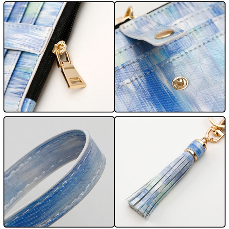 Móc Khóa Dây Tua Rua Có Ngăn Đựng Thẻ Tín Dụng Và Thẻ Tín Dụng Tối Giản An Toàn Cho Nữ Ví