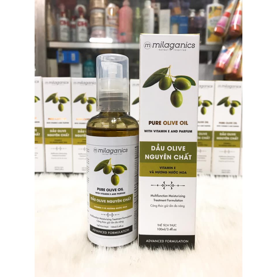 Dầu olive Milaganics 100ml nguyên chất