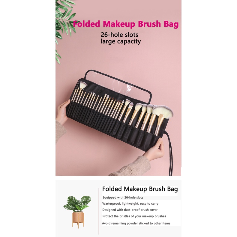 Túi Đựng Cọ Trang Điểm 26 Ngăn Tiện Dụng