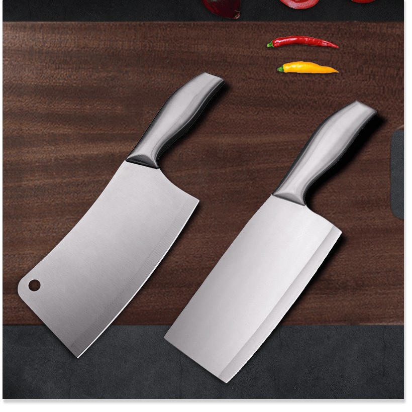 Dụng cụ nhà bếp  1 ĐỔI 1  Bộ 3 dao thép cứng và sáng bóng, chặt xương chặt thịt gà không lo mẻ dao 8329