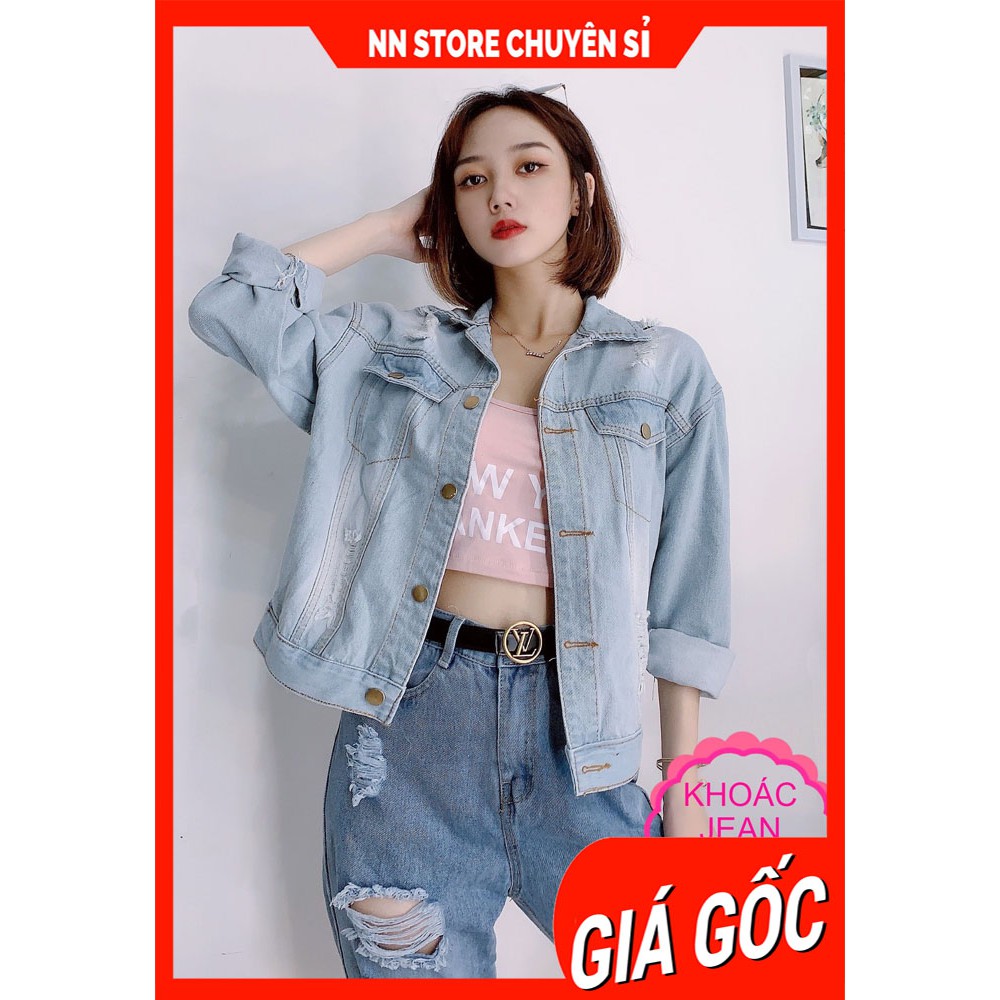 ÁO KHOÁC JEAN THÊU HỌA TIẾT CHẤT NGẦU KJT127 ⚡FREESHIP⚡100% ẢNH THẬT⚡ NN CHUYÊN SỈ - NN STORE
