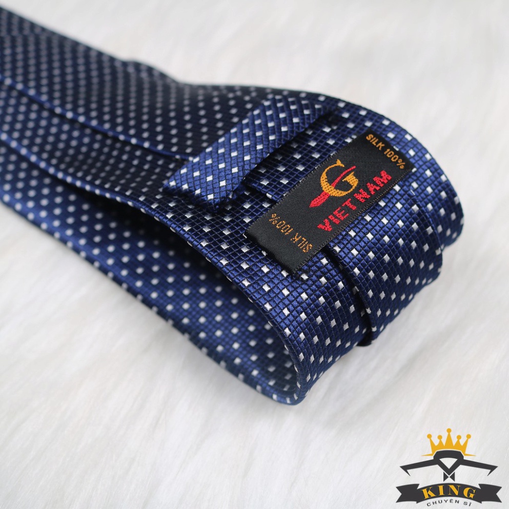 Cà vạt nam KING cavat chấm bi caravat công sở giá rẻ C052