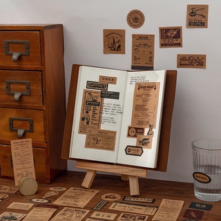 [FREESHIP] MI19 - Set 26 sticker kraft retro