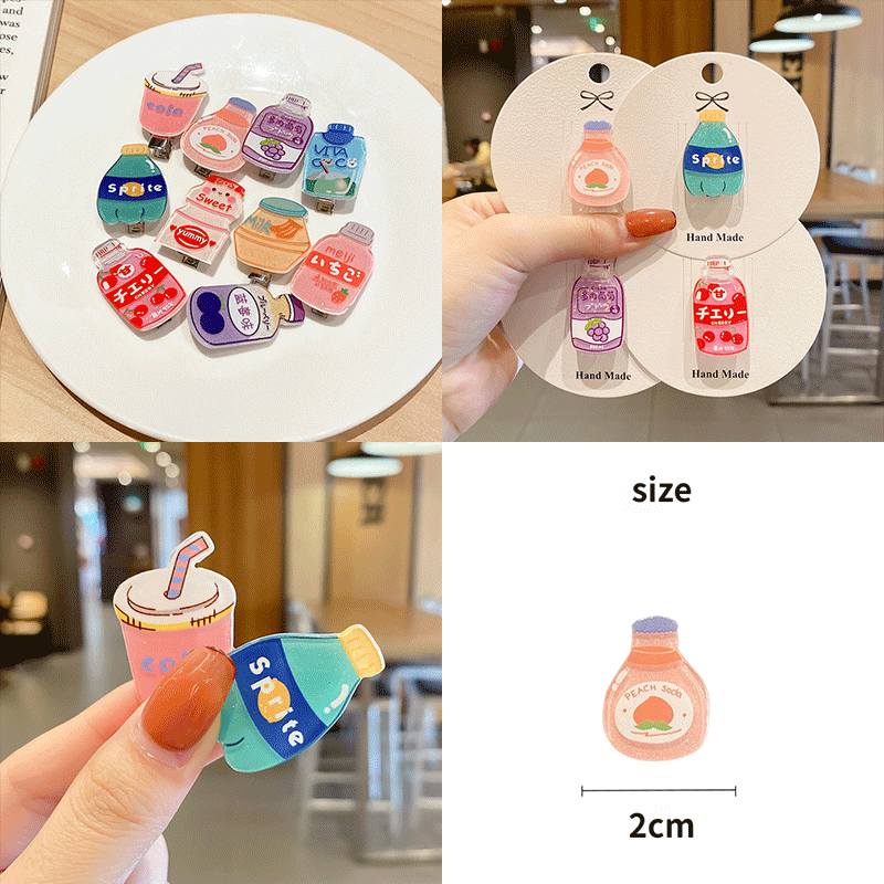 Kẹp Tóc Hình Dáng Bình Nước Đáng Yêu Cá Tính Cho Bé