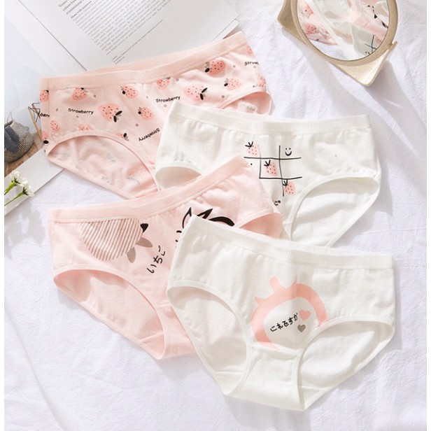 [CHE TÊN 100%] Quần Lót Nữ Cute 16 Quần Chíp Dâu Nhật Chất Cotton Quảng Châu Cao Cấp Sexy Xịn Đẹp Lamodu Shop | BigBuy360 - bigbuy360.vn