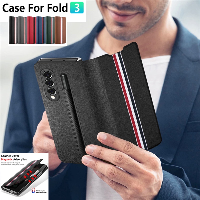 Bao da điện thoại nắp gập chống sốc chống rơi nhiều màu cho Samsung Galaxy Z Fold 3