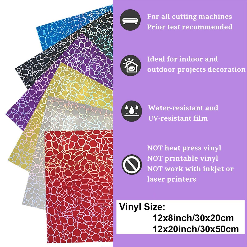 Cuộn Giấy Vinyl Dán Trang Trí Xe Hơi / Laptop Kích Thước 12x8inch 12x20inch