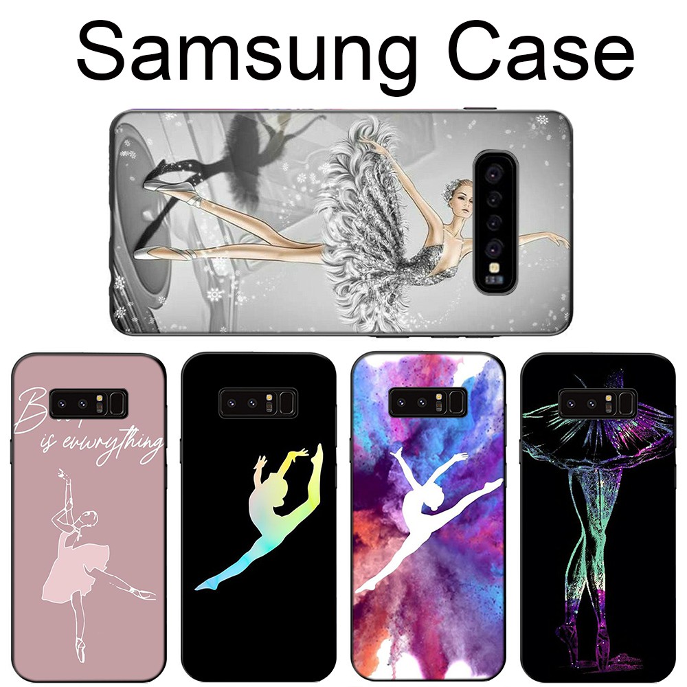 Ốp lưng điện thoại bằng Silicone mềm dành cho Samsung Galaxy S10 S9 S8 Plus S7 S6 Edge MD93 hình cô gái múa Ballet