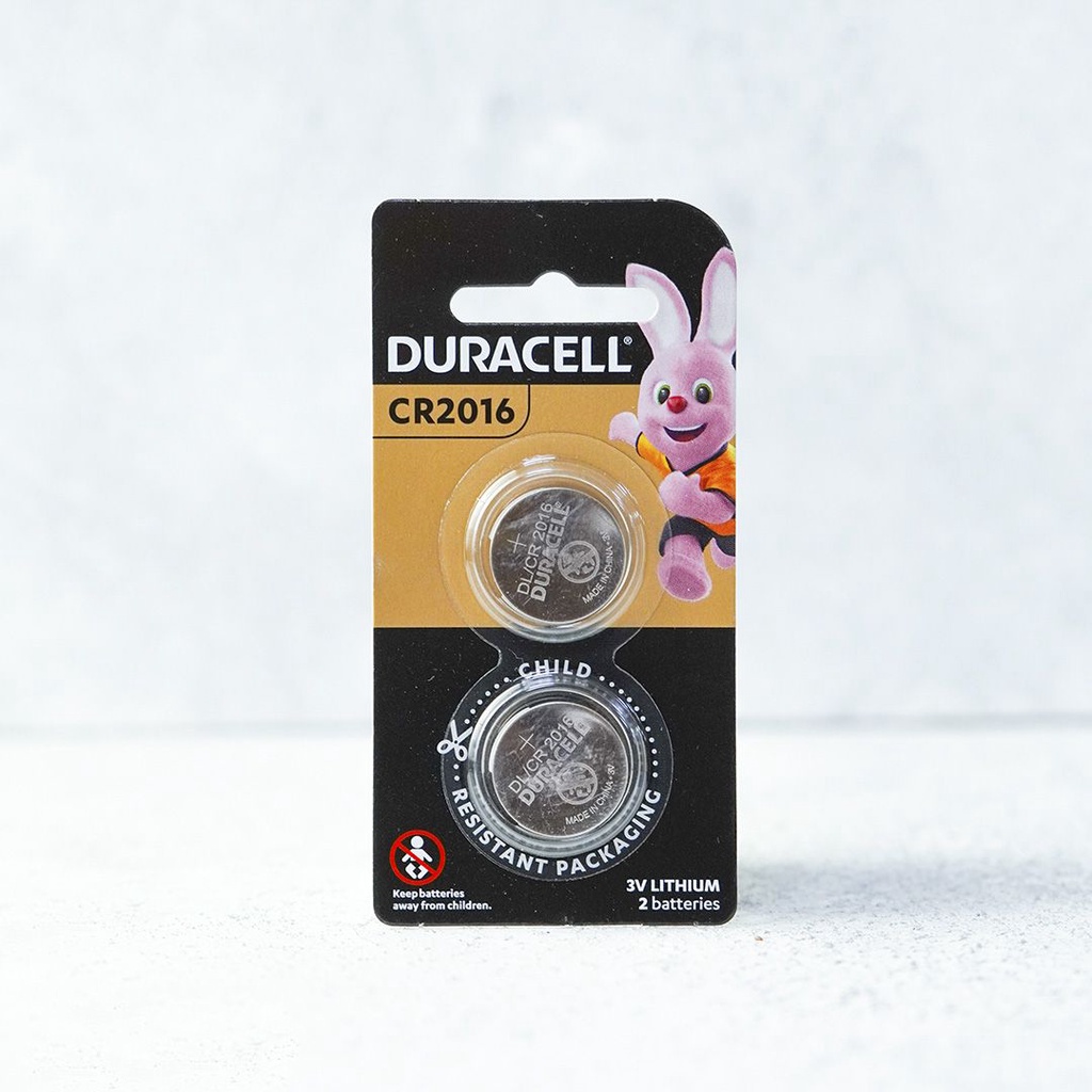 Pin đồng xu CR2016 Duracell Lithium 3V 2016 chính hãng - Vỉ 2 viên