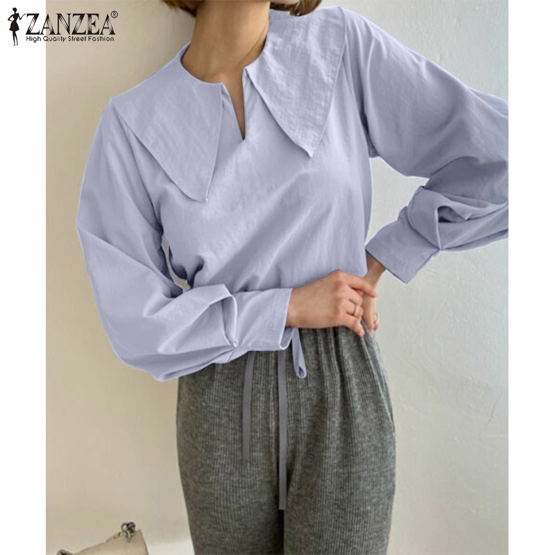 Áo Zanzea dài tay cổ búp bê thời trang dành cho nữ