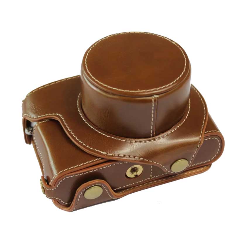 Bao Da PU Vintage Đựng Bảo Vệ Máy Ảnh Leica D-LUX 7 D-LUX7 D7 Kèm Dây Đeo Vai