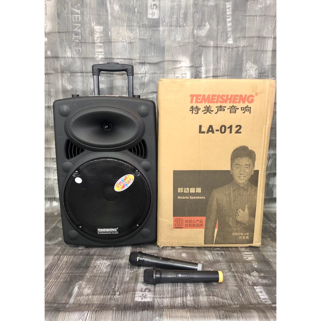 Loa karaoke di động, loa kéo giá rẻ Temeisheng  bass 3 tấc, tặng 2 micro không dây, âm thanh cực hay, bền, giá rẻ  LA012