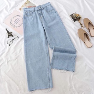 Quần cullotes jeans dài