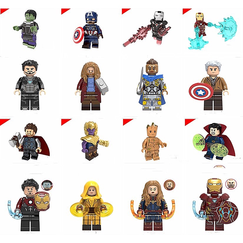 Mô Hình Lego Nhân Vật Thanos Iron Man Thor Captain America Trong Avengers 4