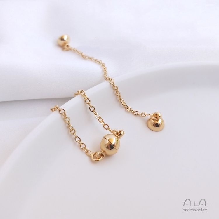 Vòng Cổ Handmade Mạ Vàng 14k Có Khóa Cài Nam Châm