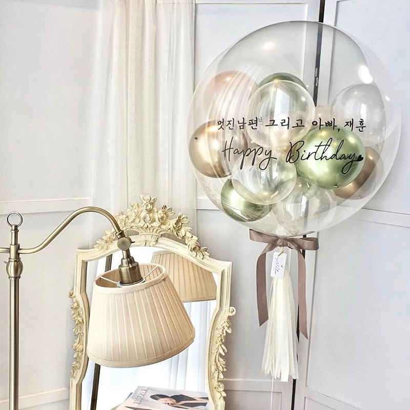 Bong Bóng Trong Suốt 18 / 20 / 24 / 36 Inch Trang Trí Tiệc