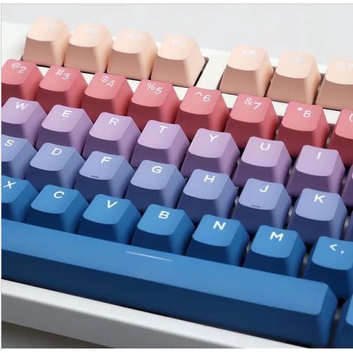 Keycap ombre nút bàn phím cơ PBT Dye-sub xuyên led
