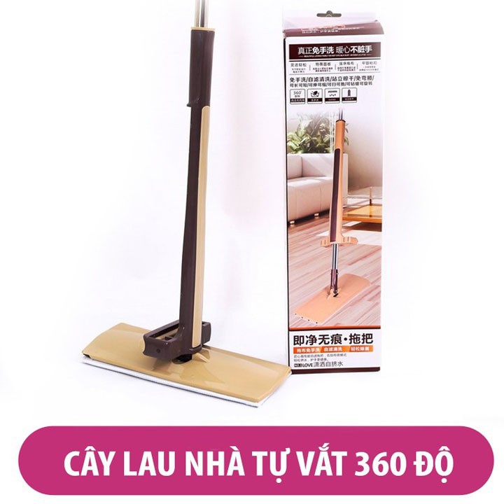 Cây Lau Nhà Tự Vắt Thông Minh Spin Mop Xoay 360 Tiện Dụng, Chổi Lau Nhà Với Tay Cầm Chắc Chắn