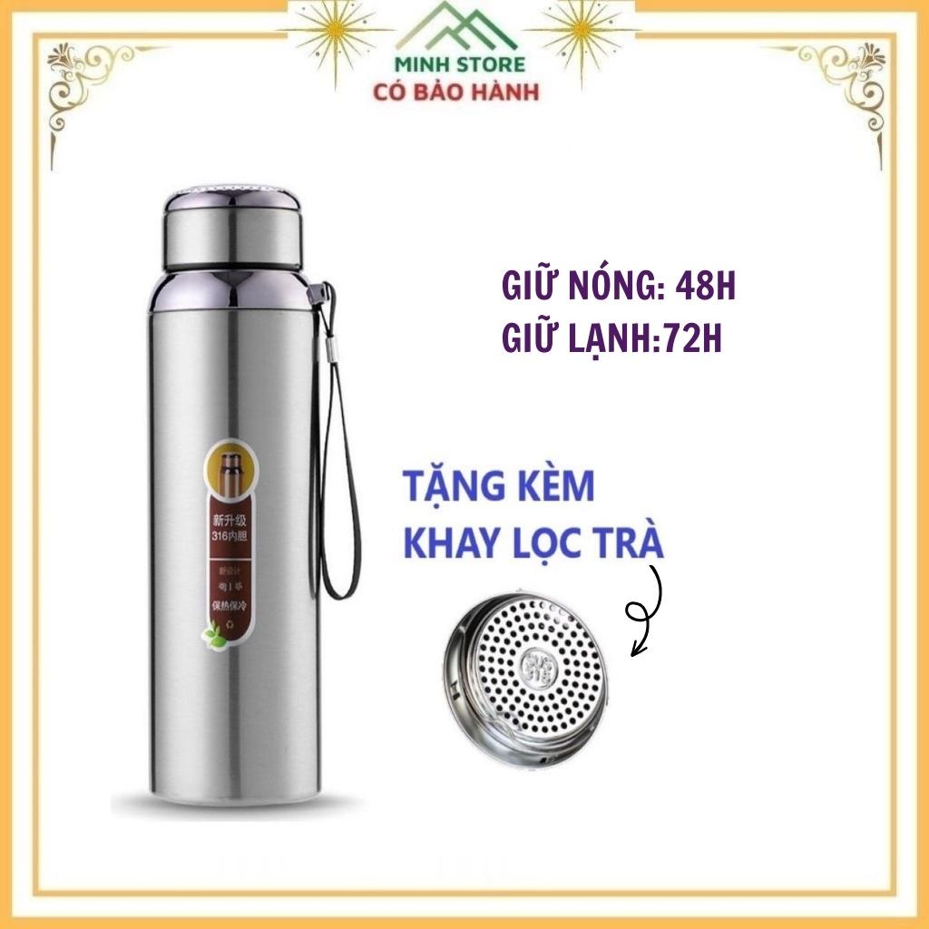 Bình Giữ Nhiệt Nóng Lạnh Inox 304 Lõi Thép Chống Gỉ A150 600-800-1000ml Siêu Sịn Chắc Chắn