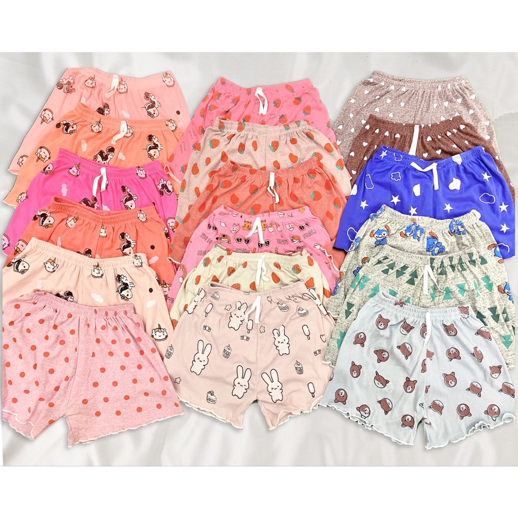 Quần đùi thun nữ mặc ngủ pyjama cotton Thái mát mềm, thoáng mồ hôi size chun rộng rãi 45-60kg