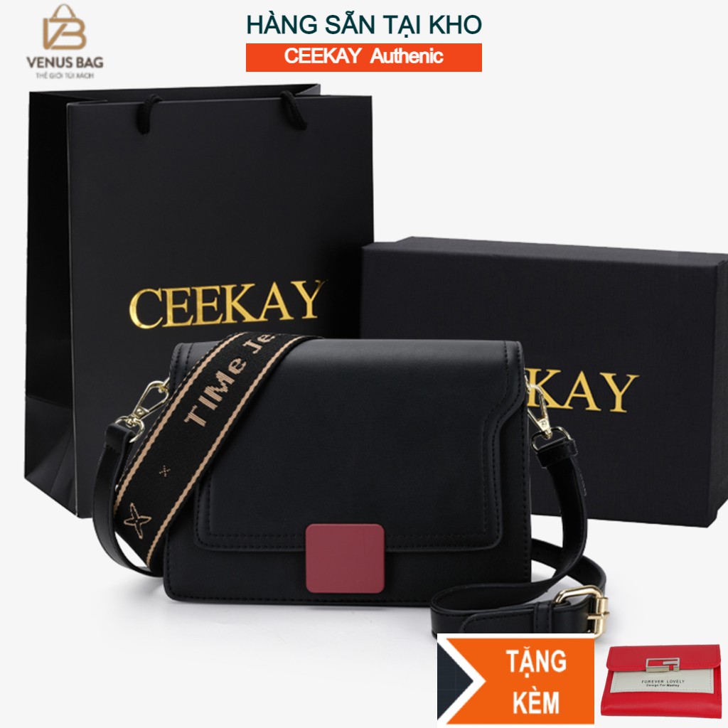 [Hàng sẵn +Tặng kèm ví mini] Ceekay-Túi xách nữ, túi đeo chéo nữ da PU cao cấp kiểu dáng Âu Mỹ Size 20  Venus Bag - CK08