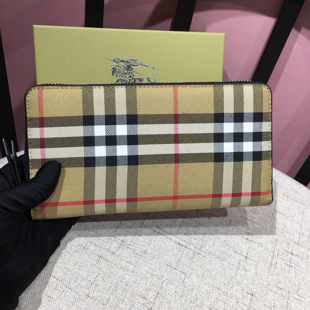 Ví Da Gập Burberry Đựng Tiền, Thẻ Cho Nam Và Nữ