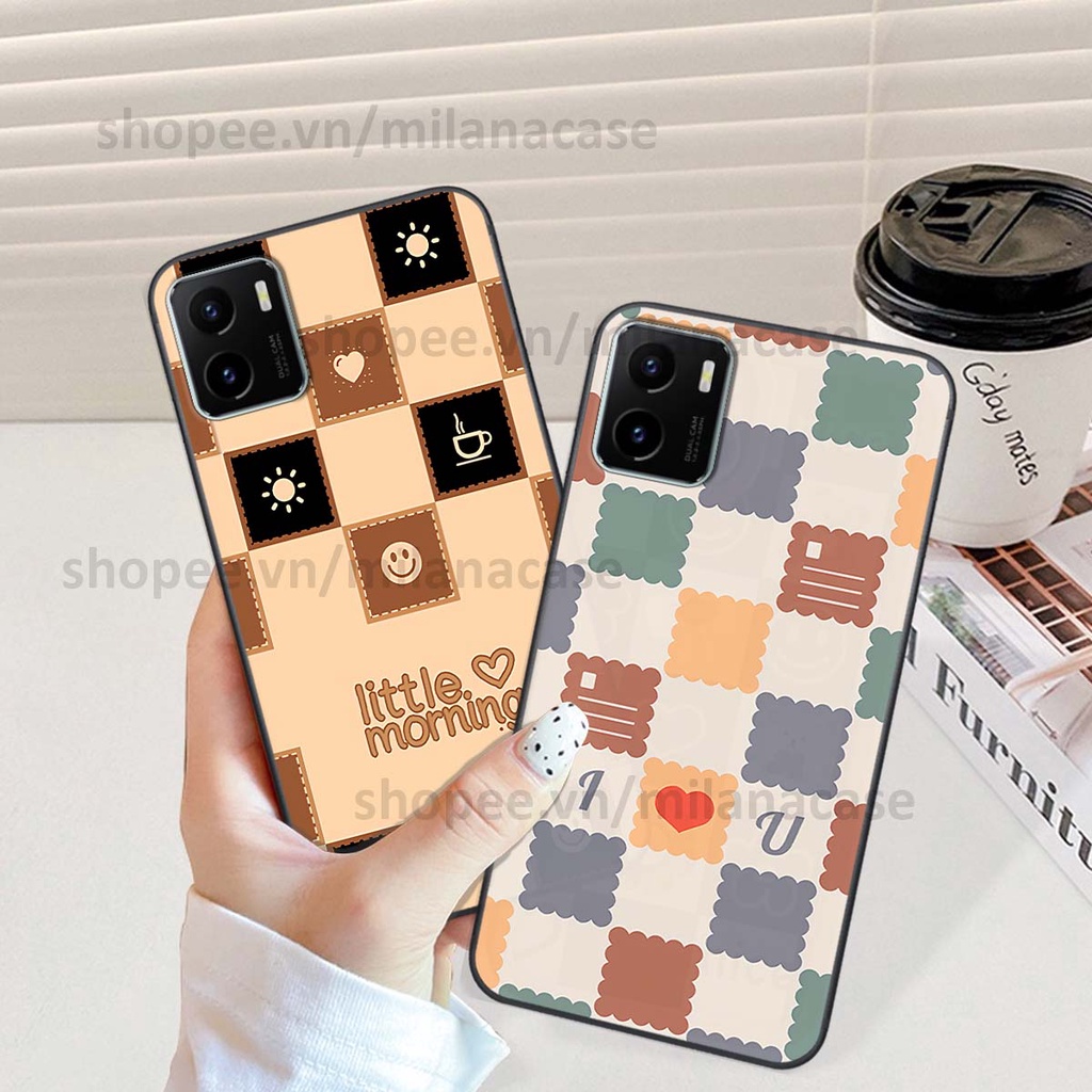 Ốp Vivo Y15s caro họa tiết nhiều màu sắc siêu đẹp thời trang cá tính
