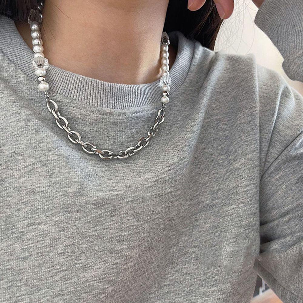 MXGOODS Vòng cổ Thép Titan Phong Cách Hip Hop Thời Trang Cho Nữ