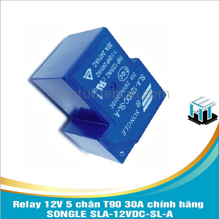 Relay 12V 5 chân T90 30A chính hãng SONGLE SLA-12VDC-SL-A