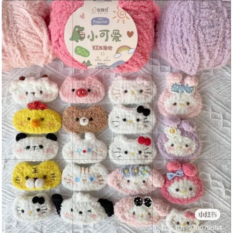 Len Bông Xù sợi nhỏ 3mm làm thú bông mềm mịn không rụng lông