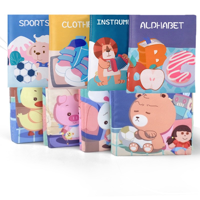 Sách Vải HDY Mềm Mịn In Hoạt Hình Kể Chuyện Cho Bé