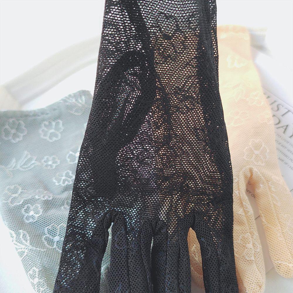 Găng Tay Chống Nắng Tia UV Phối Ren Mỏng Thoáng Khí Bảo Vệ Toàn Diện Cho Nữ