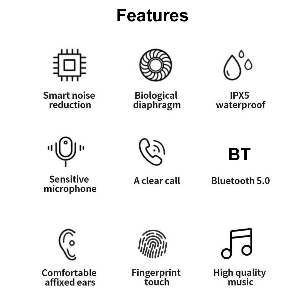 Tai Nghe Bluetooth 5.0 Hel + A2s Tws 8d Thông Minh Có Thể Sạc Lại
