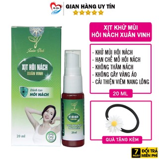 Xịt Khử Mùi Hôi Nách Xuân Vinh 20ml 💕 Cải Thiện Mùi Hôi Nách, Mồ Hôi Nách, Không Gây Vàng Áo, Bết Dính