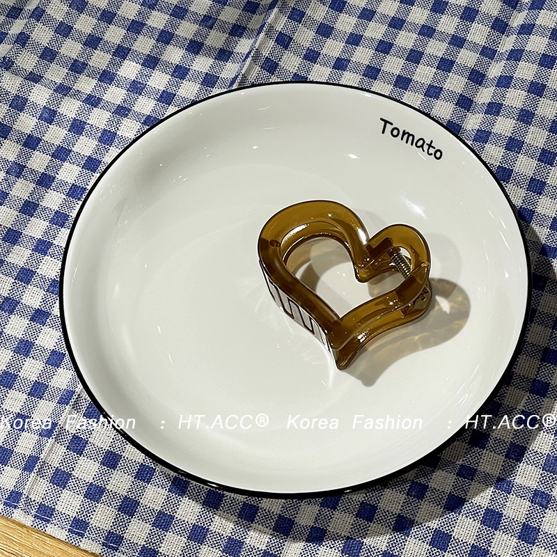 Kẹp Tóc Hình Trái Tim Màu Thạch Phong Cách Hàn Quốc Dễ Thương Dành Cho Tuổi Teen girl