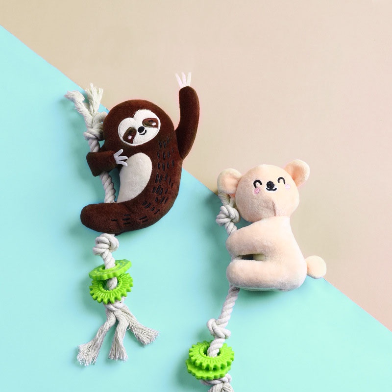 Đồ Chơi Dây Thừng Cotton Bền Và Chắc Hình Khỉ Hoạt Hình Cho Thú Cưng