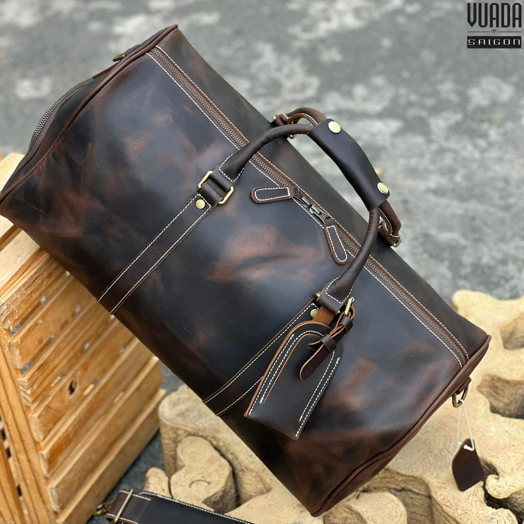 TÚI HÀNH LÍ DA  BÒ SÁP CAO CẤP HLD01