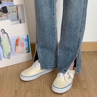 [Oder]QUẦN JEANS CẠP CAO ỐNG XẺ PHONG CÁCH CÁ TÍNH.