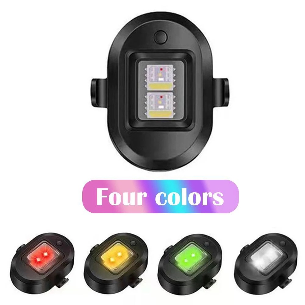 1 Bộ Đèn Led Cảnh Báo An Toàn Chống Va Chạm / Nguồn USB Không Dây Cho Xe Máy / Xe Hơi Điều Khiển Từ Xa