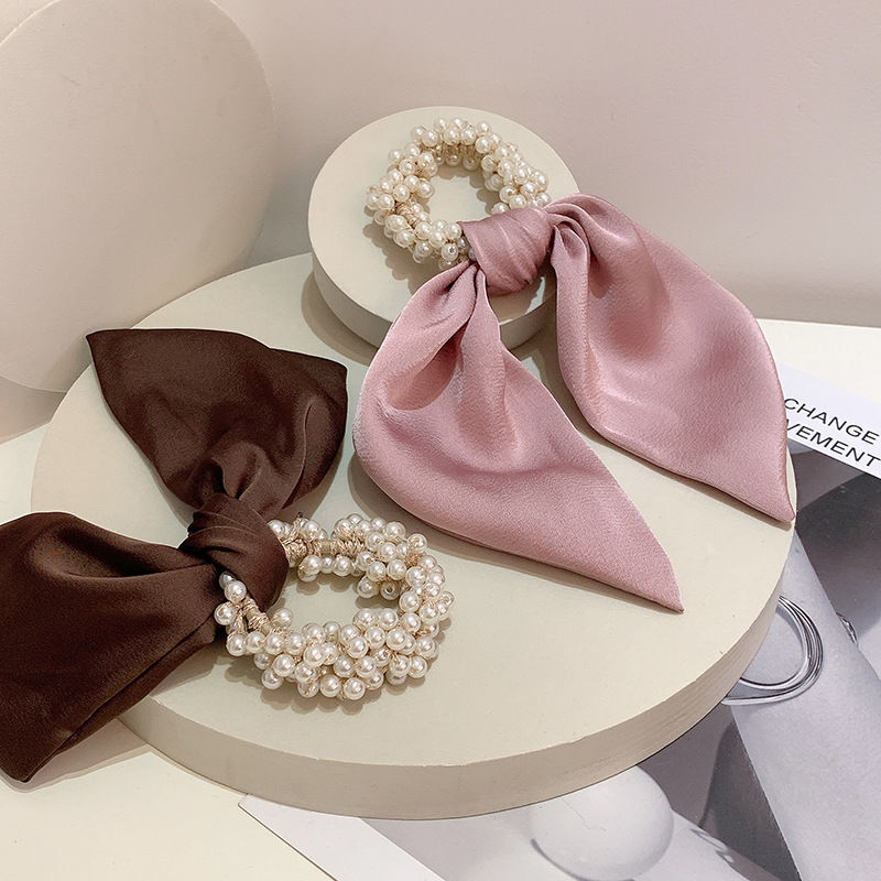 Dây buộc tóc màu trơn xinh xắn cho nữ