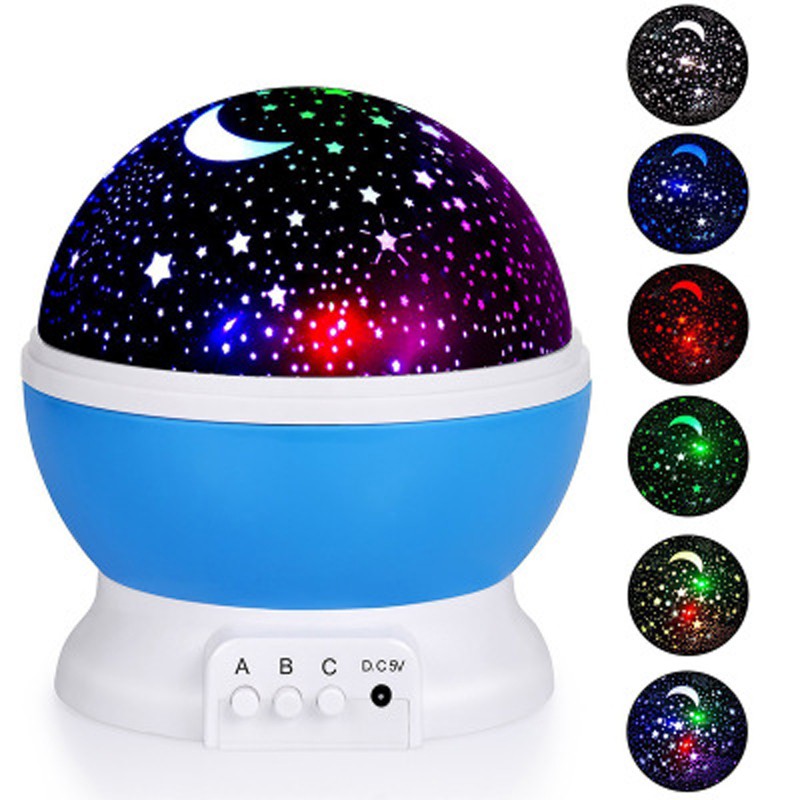 Đèn ngủ LED chiếu hình bầu trời sao chạy pin cho phòng ngủ trẻ em