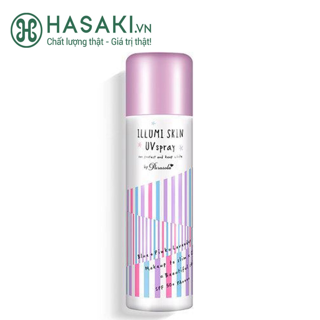 Xịt Chống Nắng Naris Cosmetic SPF50+/PA+++ Parasola Illumi Skin UV Spray 80g